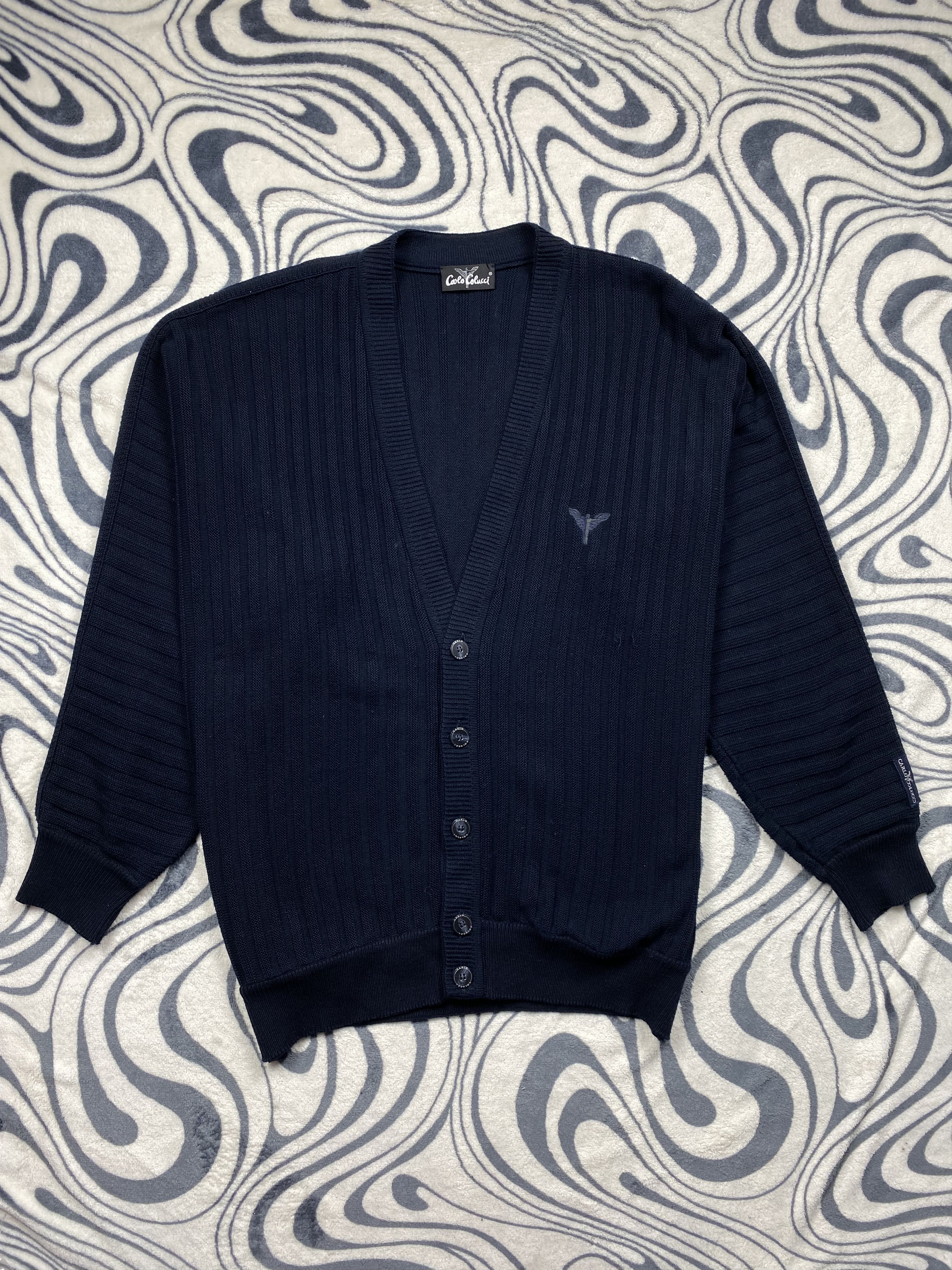 Carlo Colucci × Vintage Carlo Colucci Vintage Mens Knit Cardigan Size US XL / EU 56 / 4 - 1 Thumbnail