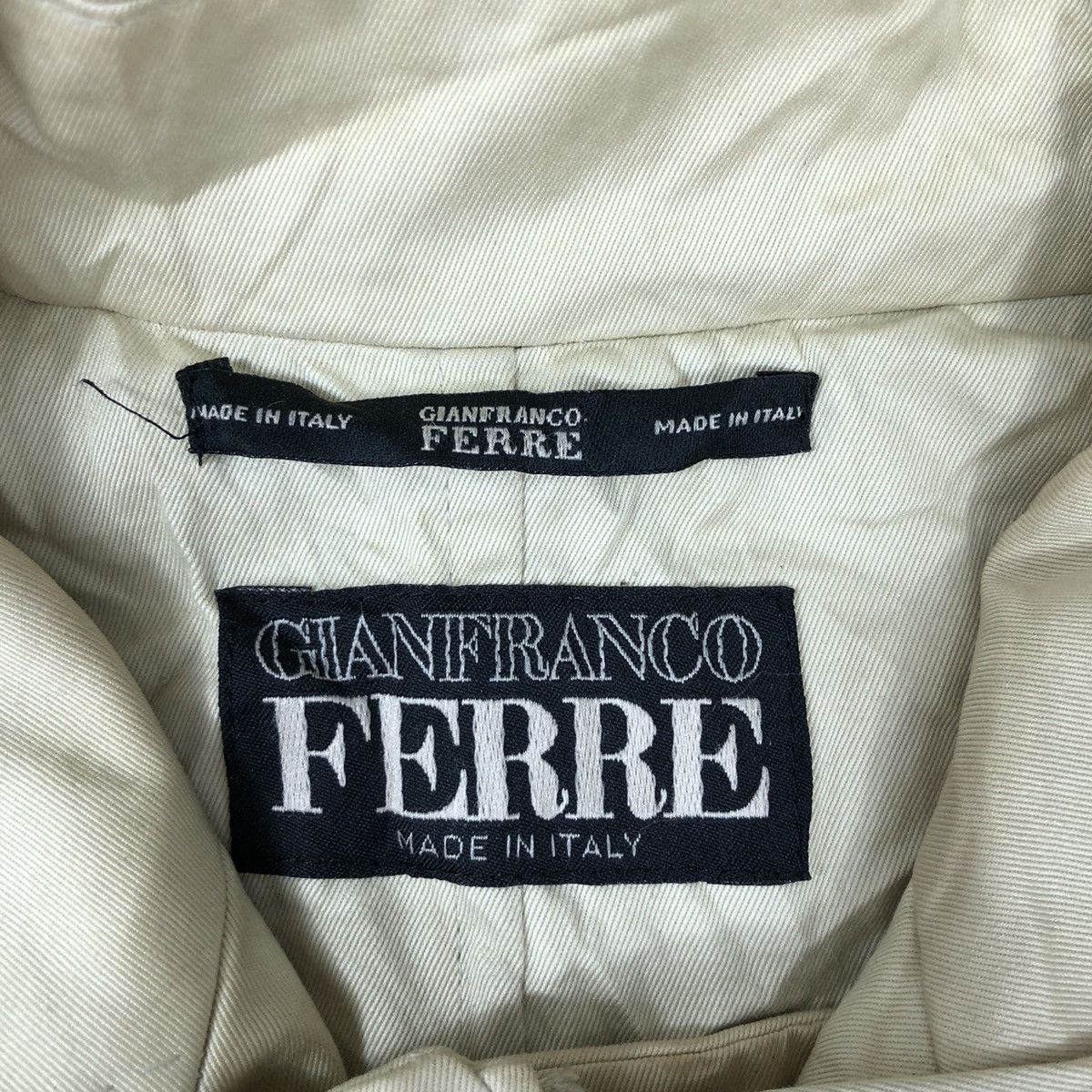 Ferre Vintage GIANFRANCO FERRE Long Jacket Heavy Cotton Made In Size US L / EU 52-54 / 3 - 4 Thumbnail