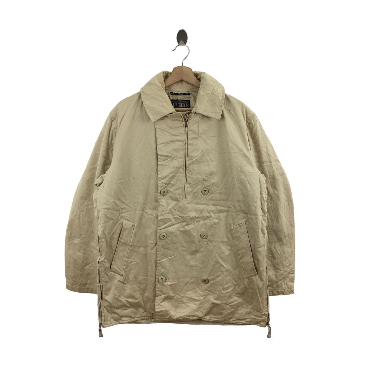 Ferre Vintage GIANFRANCO FERRE Long Jacket Heavy Cotton Made In Size US L / EU 52-54 / 3 - 1 Thumbnail