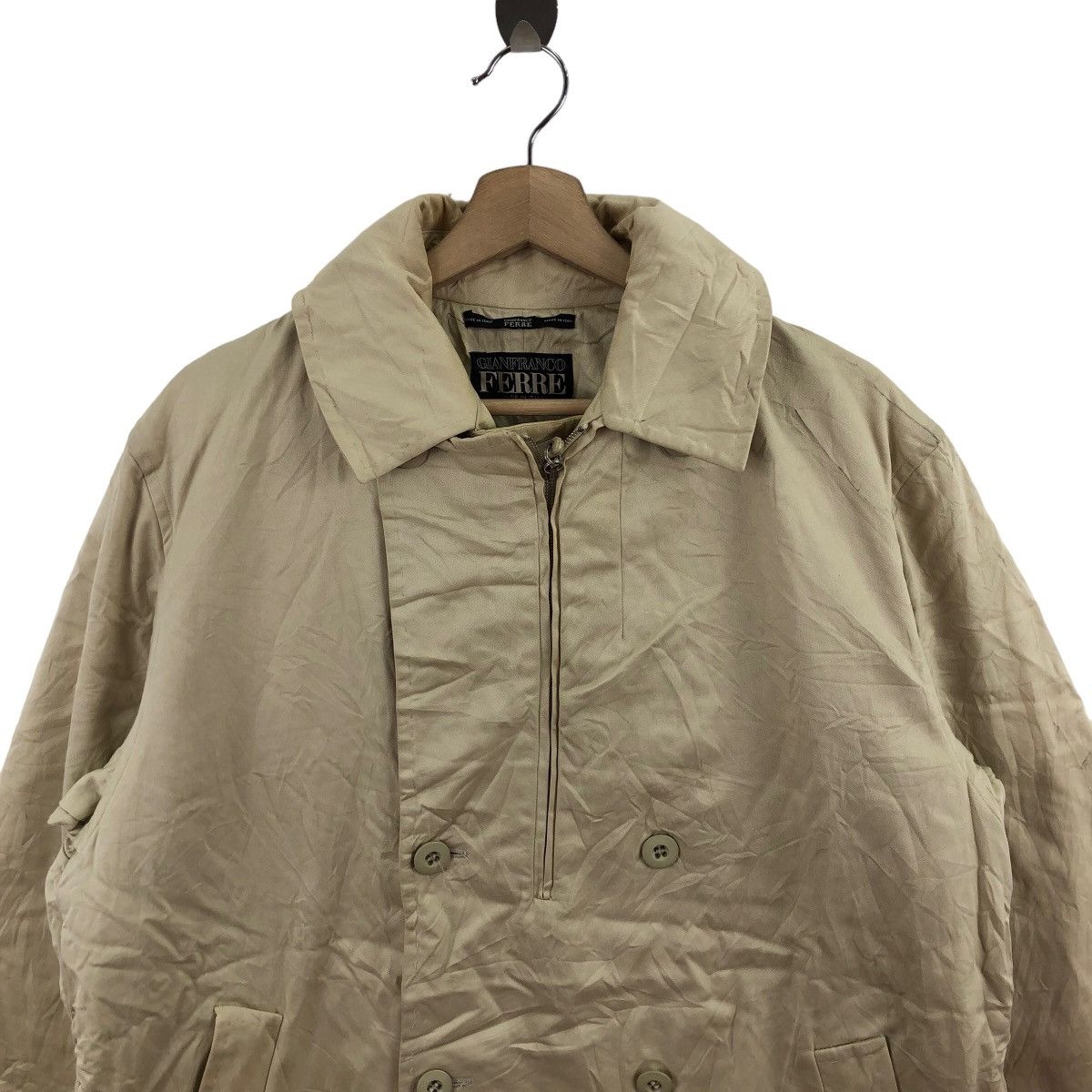 Ferre Vintage GIANFRANCO FERRE Long Jacket Heavy Cotton Made In Size US L / EU 52-54 / 3 - 2 Thumbnail