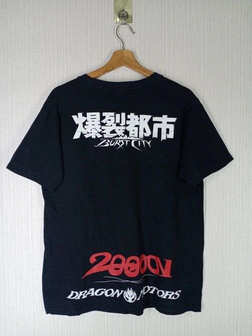 Band Tees Vintage BURST CITY Punk Rock Band Dragon Motors Tee Size US L / EU 52-54 / 3 - 3 Thumbnail