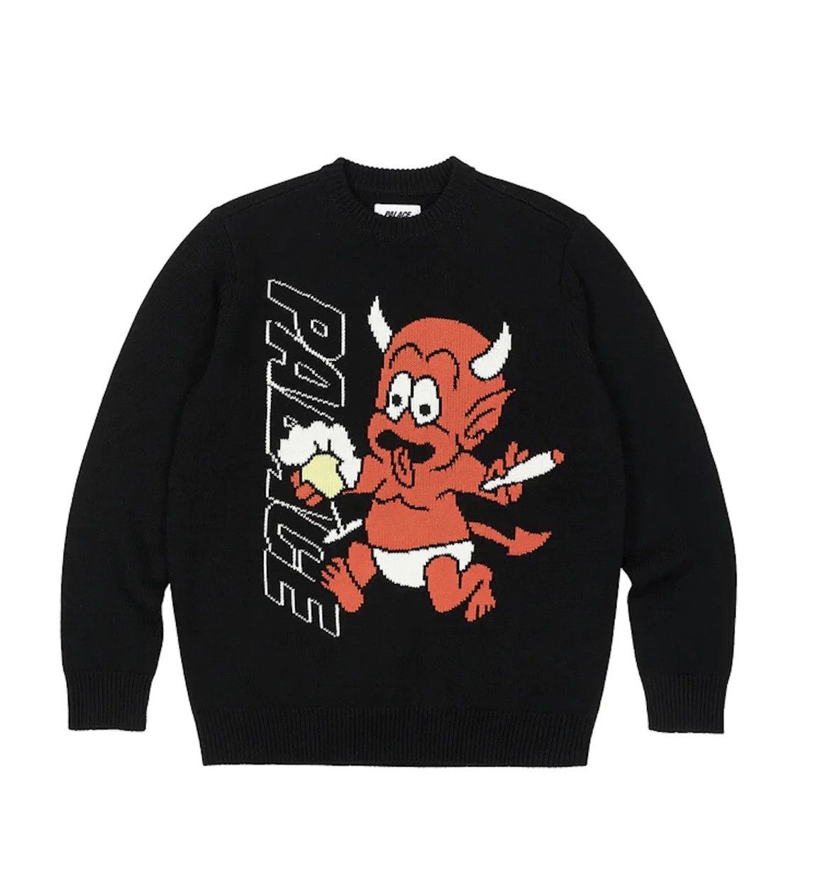 Palace Palace Temptation Knit Sweater Black SS23 Size US M / EU 48-50 / 2 - 1 Thumbnail