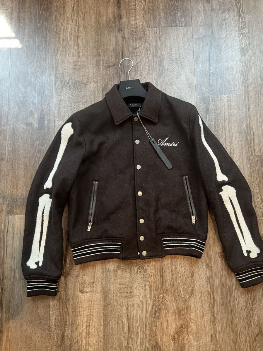 ジャケット・アウター AMIRI BONES Teddy Jacket 定番型】AMIRI BONES Teddy Jacket 44