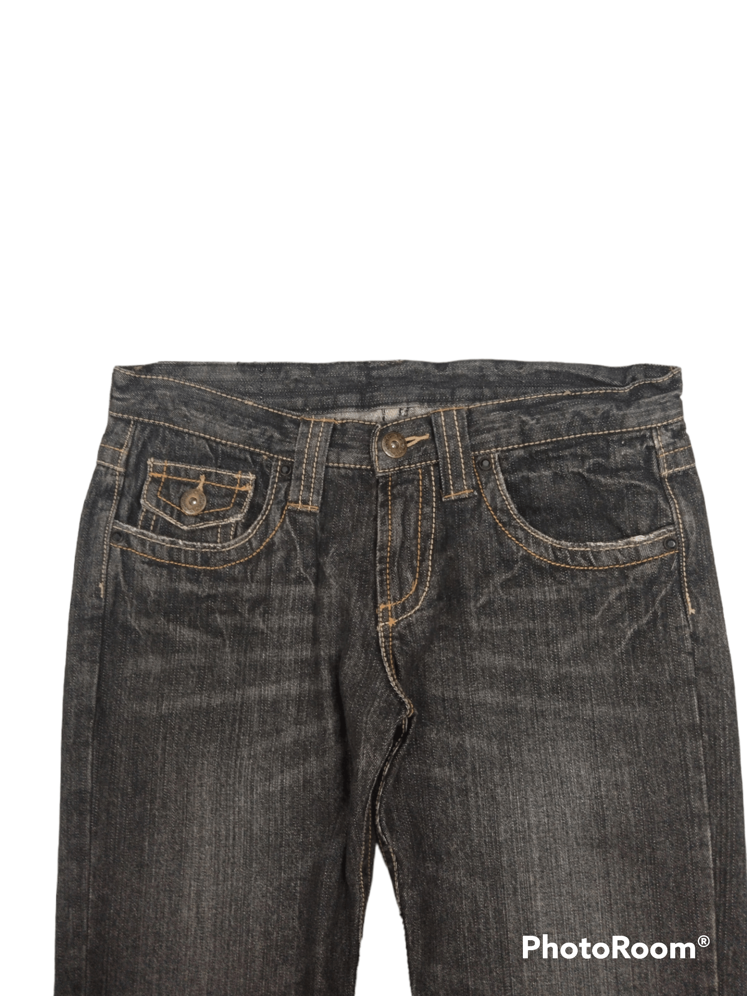 Japanese Brand FLARE🔥UNBRANDED STUDDED DENIM PANTS Size US 32 / EU 48 - 3 Thumbnail