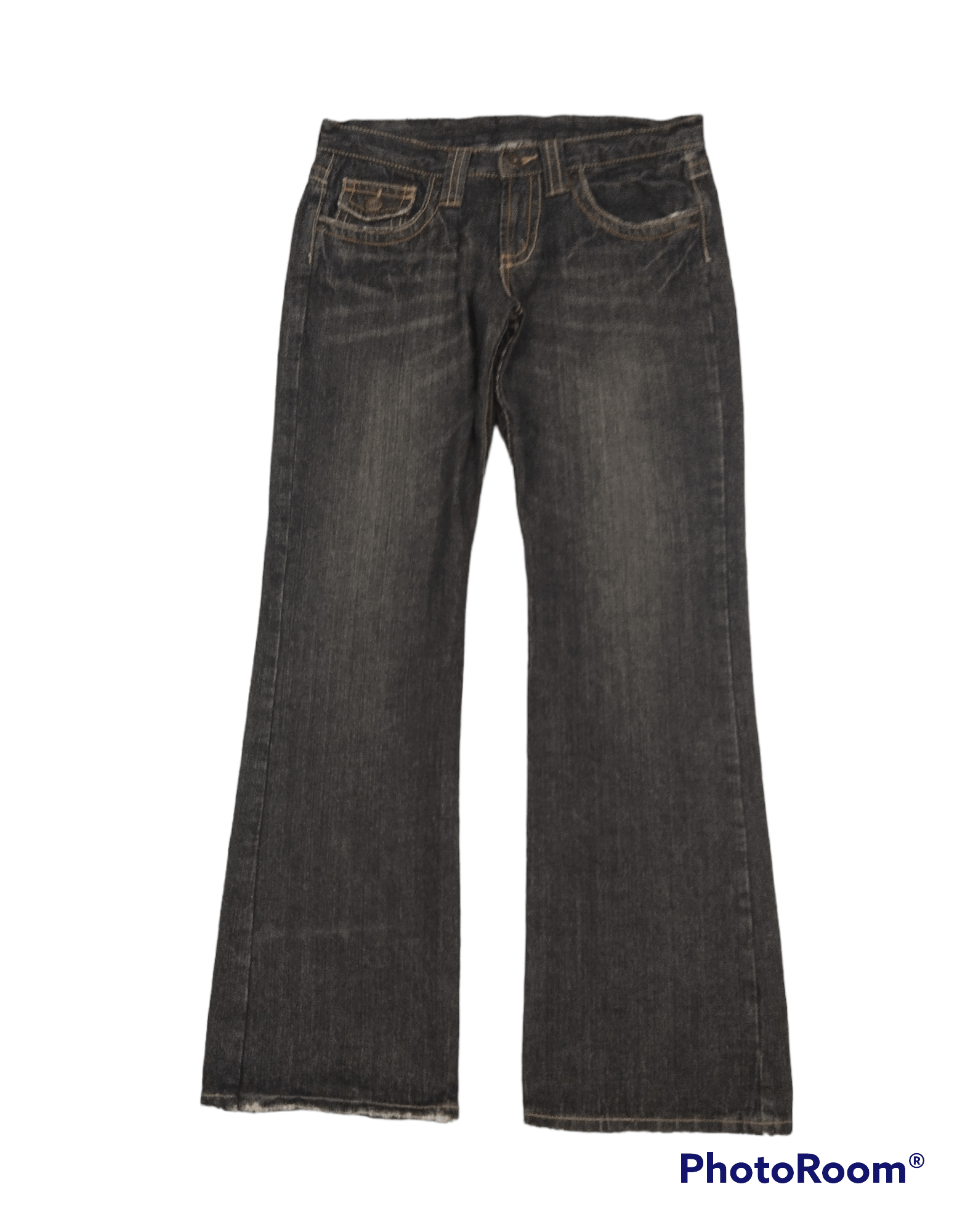 Japanese Brand FLARE🔥UNBRANDED STUDDED DENIM PANTS Size US 32 / EU 48 - 1 Thumbnail