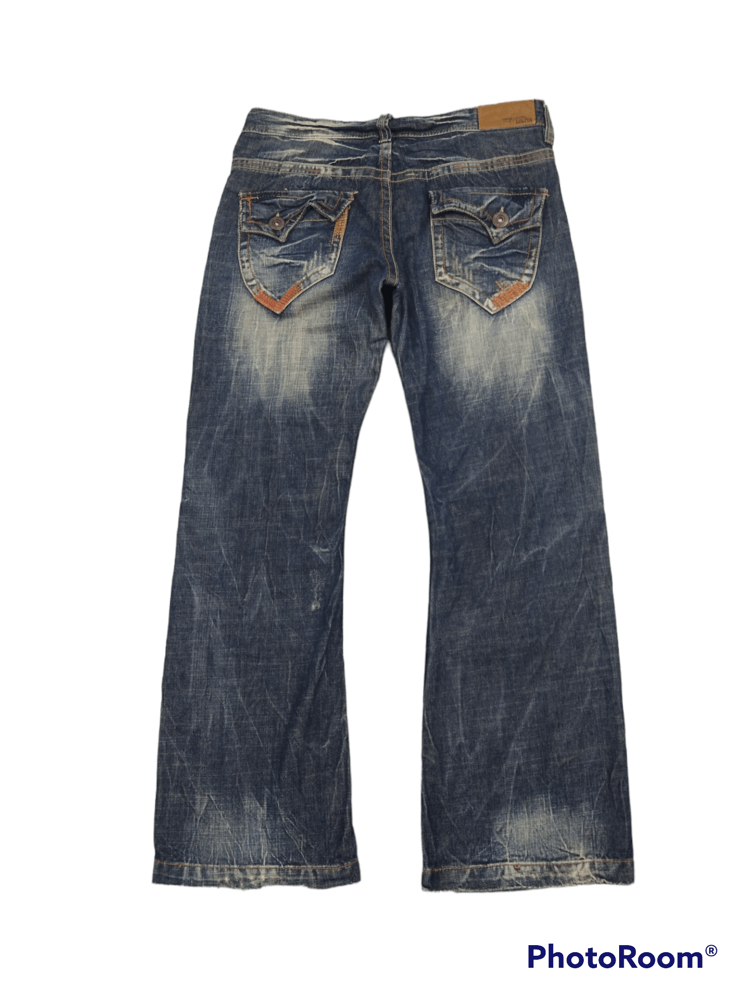 Japanese Brand FLARE🔥RARE SUPER SICK LOLITA DENIM PANTS Size US 32 / EU 48 - 2 Thumbnail
