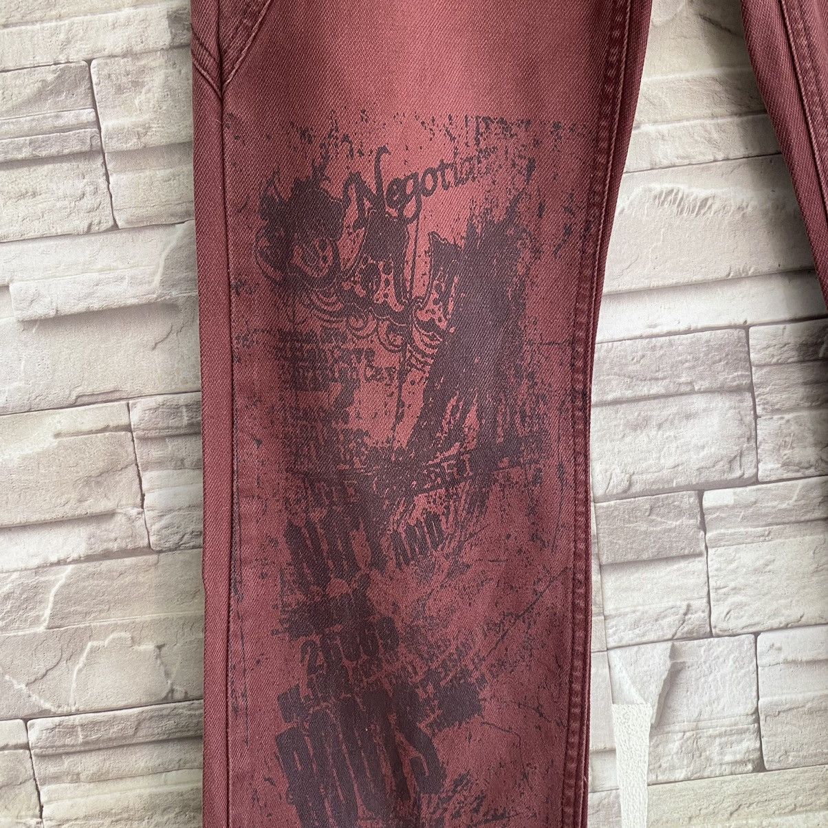 semanticdesign Japanese Semantic Denim Bush Pants Flares Zipper Printed Size US 28 / EU 44 - 8 Thumbnail