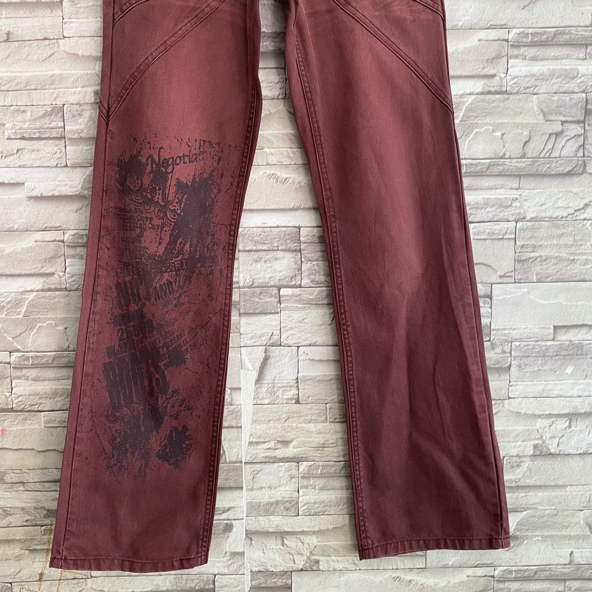 semanticdesign Japanese Semantic Denim Bush Pants Flares Zipper Printed Size US 28 / EU 44 - 5 Thumbnail