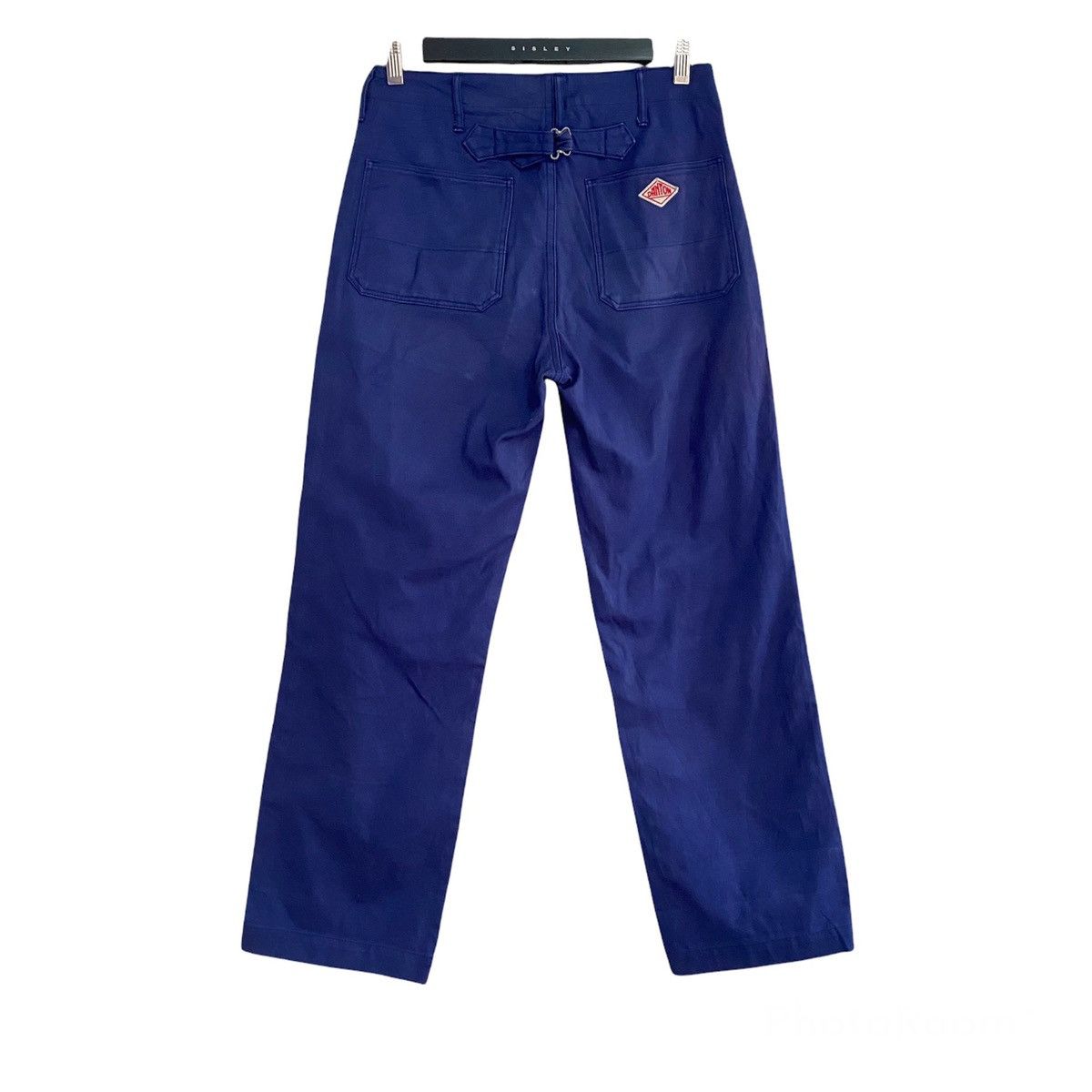 image of Danton Indigo Serge Work Pants Buckle Back 30X29 in Blue, Men's