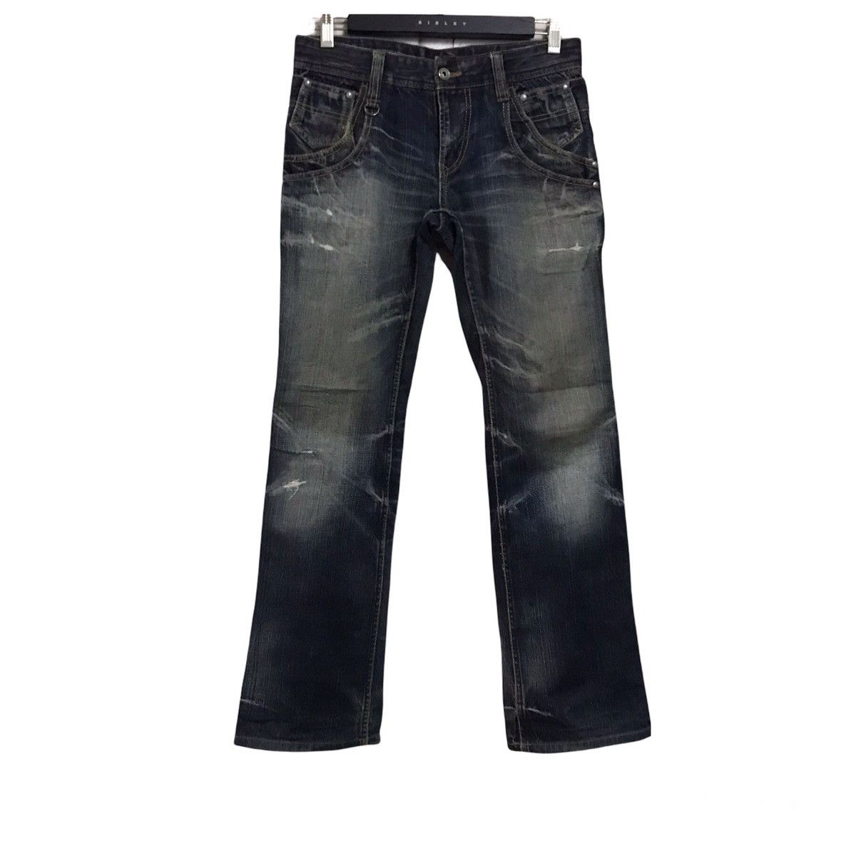 Nicole Club NICOLE CLUB FOR MEN Double Waist Denim Flare Jeans Size US 31 - 2 Thumbnail