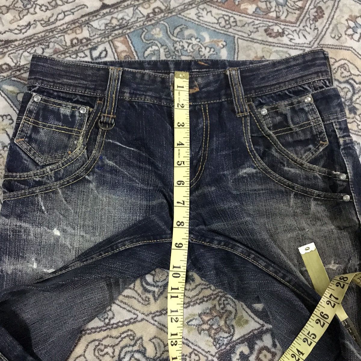 Nicole Club NICOLE CLUB FOR MEN Double Waist Denim Flare Jeans Size US 31 - 21 Thumbnail