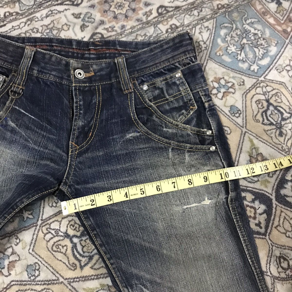 Nicole Club NICOLE CLUB FOR MEN Double Waist Denim Flare Jeans Size US 31 - 22 Thumbnail