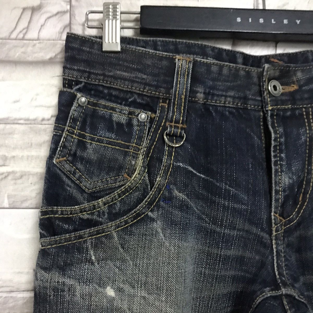 Nicole Club NICOLE CLUB FOR MEN Double Waist Denim Flare Jeans Size US 31 - 5 Thumbnail