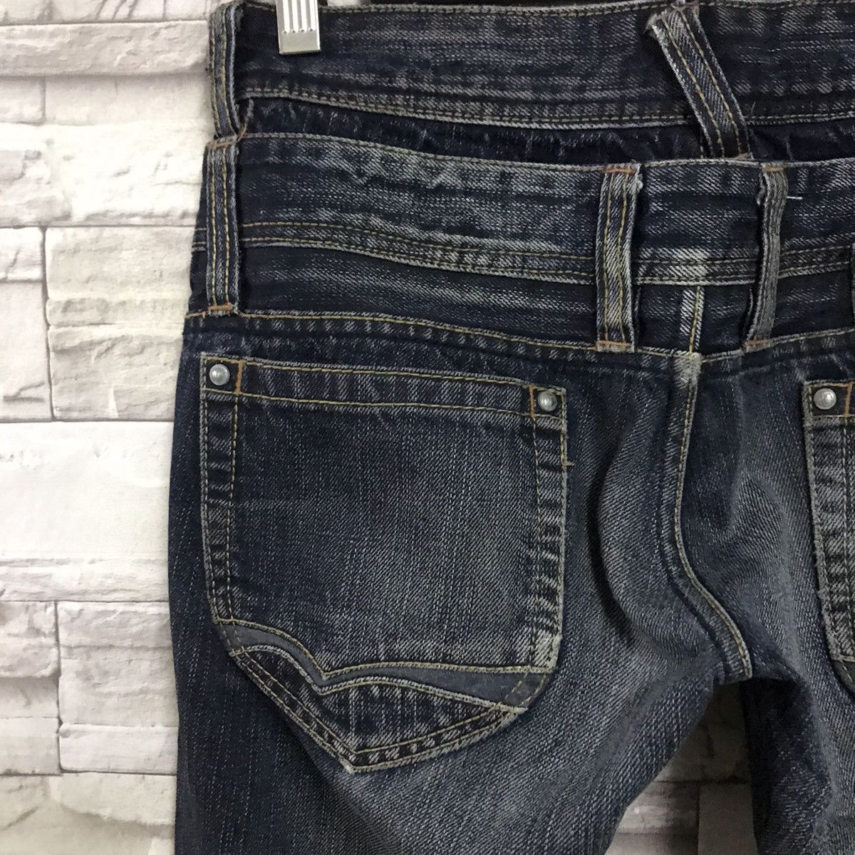 Nicole Club NICOLE CLUB FOR MEN Double Waist Denim Flare Jeans Size US 31 - 12 Thumbnail