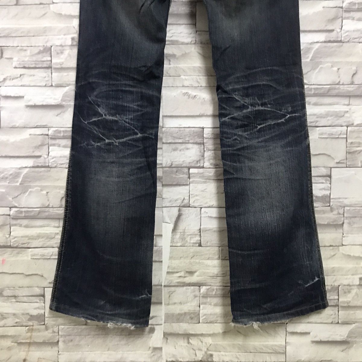 Nicole Club NICOLE CLUB FOR MEN Double Waist Denim Flare Jeans Size US 31 - 14 Thumbnail