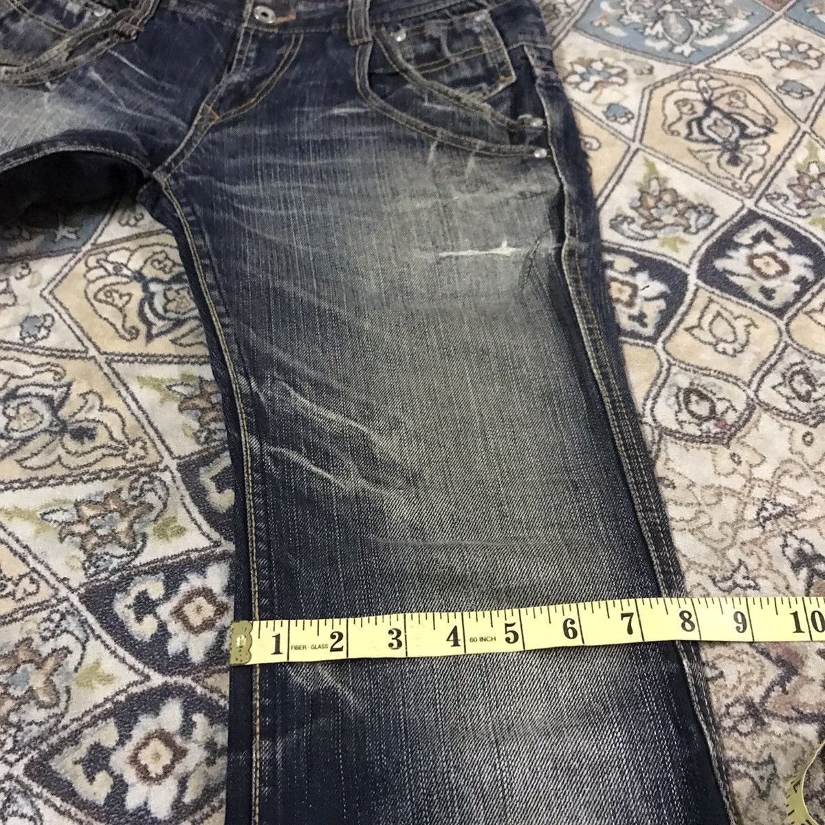 Nicole Club NICOLE CLUB FOR MEN Double Waist Denim Flare Jeans Size US 31 - 23 Thumbnail