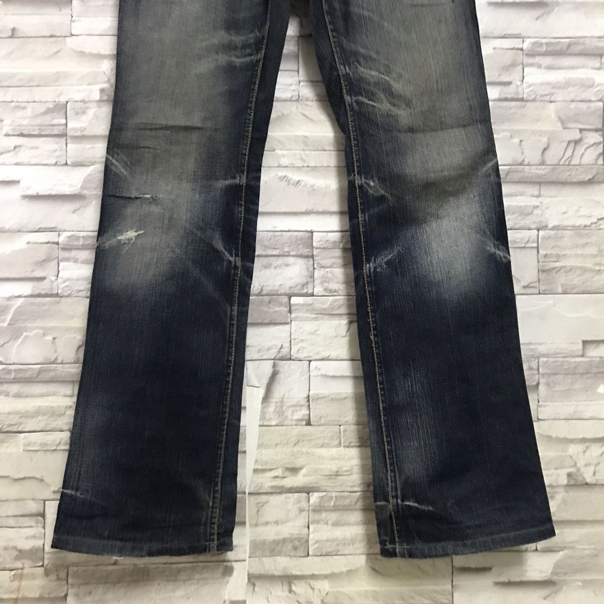 Nicole Club NICOLE CLUB FOR MEN Double Waist Denim Flare Jeans Size US 31 - 8 Thumbnail