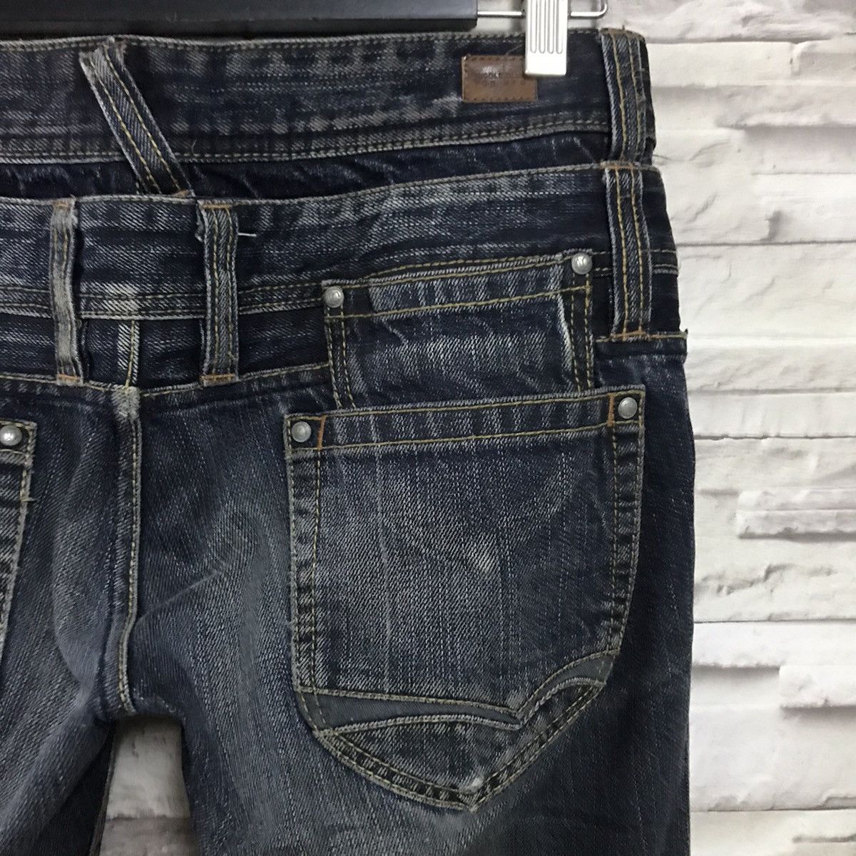 Nicole Club NICOLE CLUB FOR MEN Double Waist Denim Flare Jeans Size US 31 - 13 Thumbnail