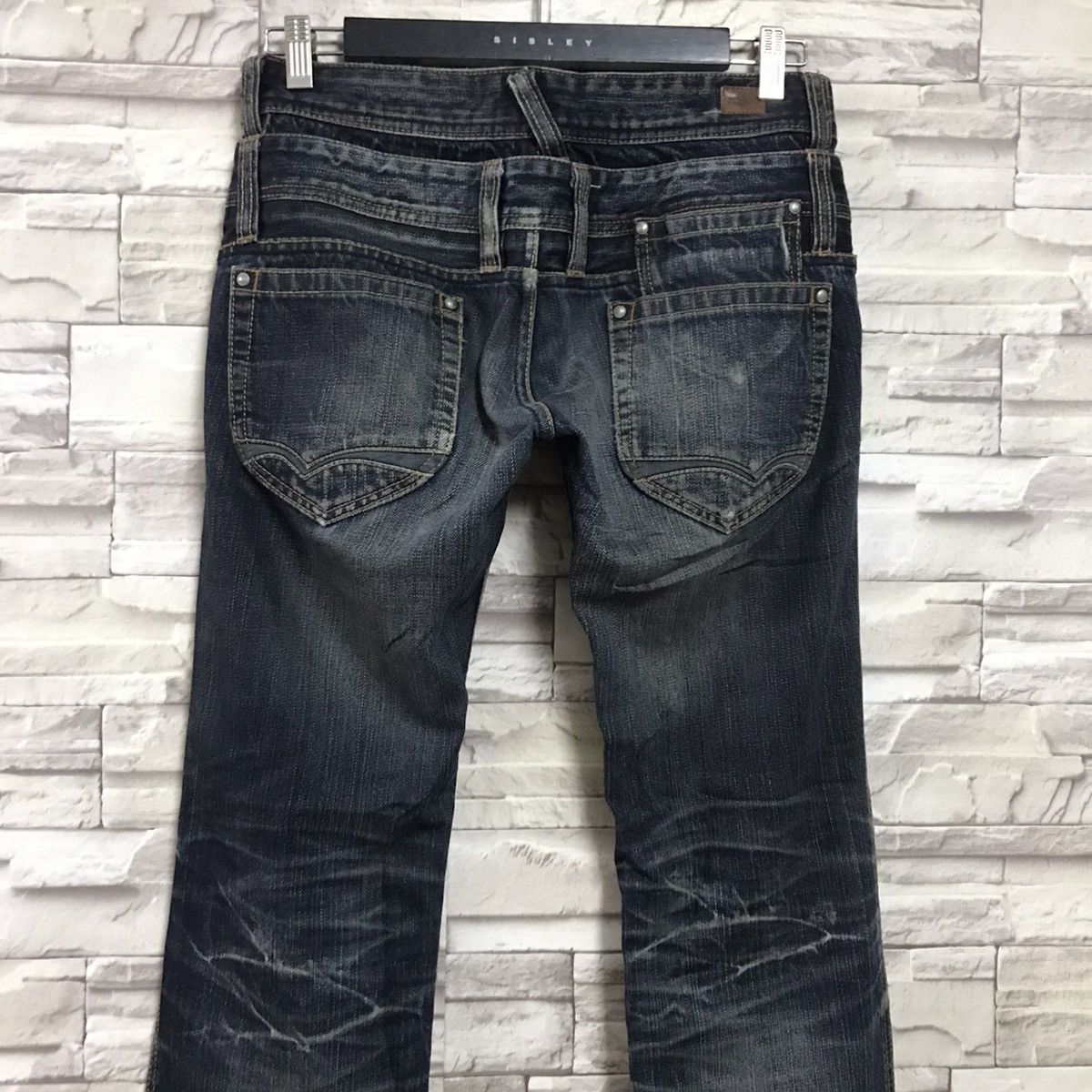 Nicole Club NICOLE CLUB FOR MEN Double Waist Denim Flare Jeans Size US 31 - 10 Thumbnail