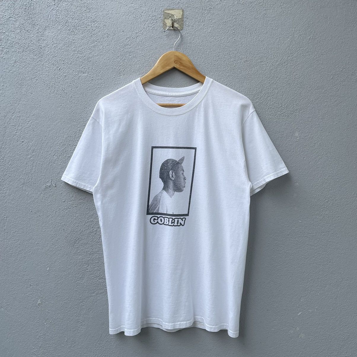 image of Rap Tees Vintage Y2K Tyler The Creator Goblin Tee Shirt in White, Men's (Size Medium)