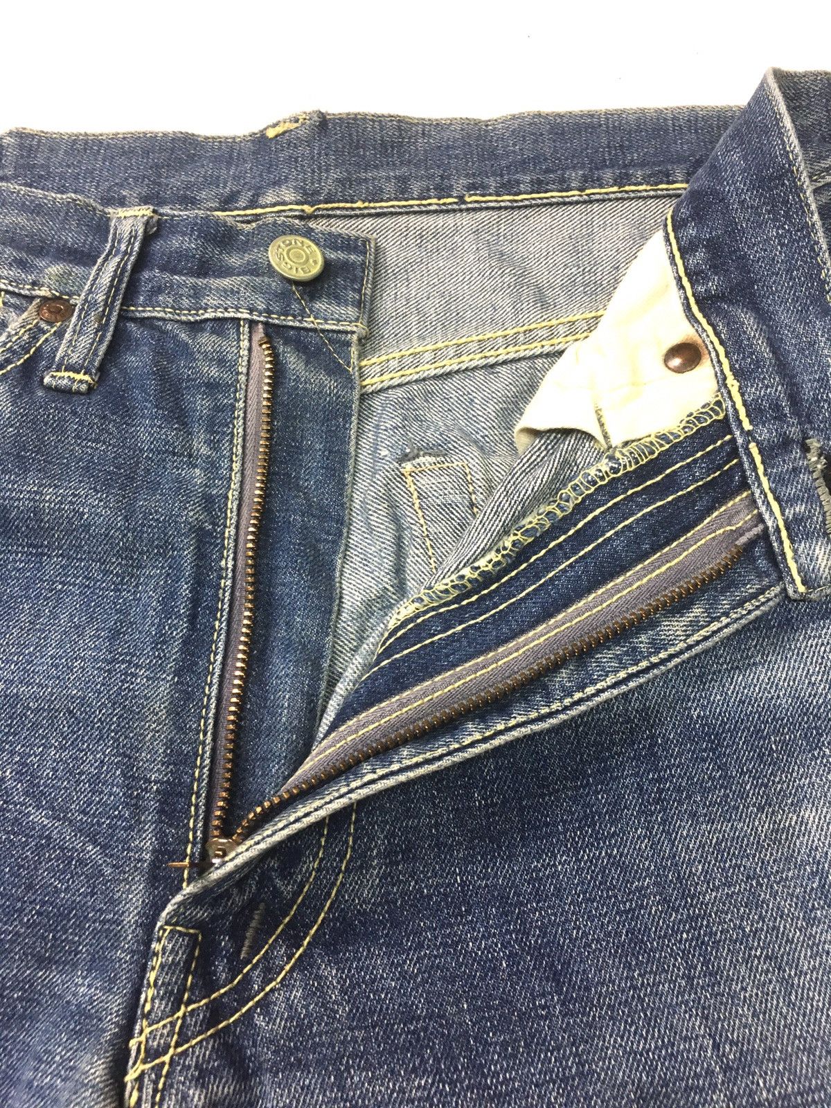 Vintage Vintage 80s big stone distressed selvage jeans japan Size US 29 - 13 Thumbnail