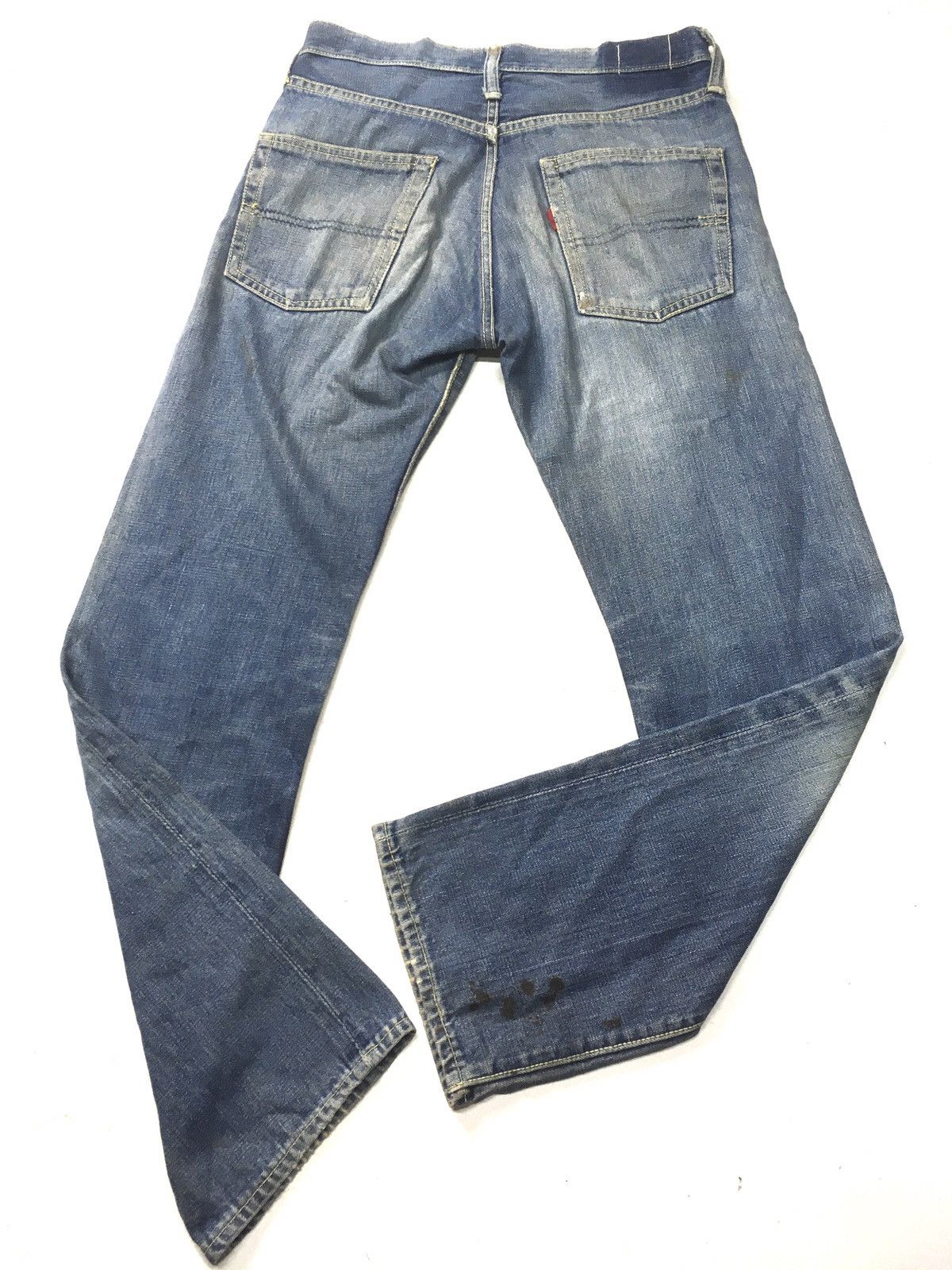 Vintage Vintage 80s big stone distressed selvage jeans japan Size US 29 - 5 Thumbnail