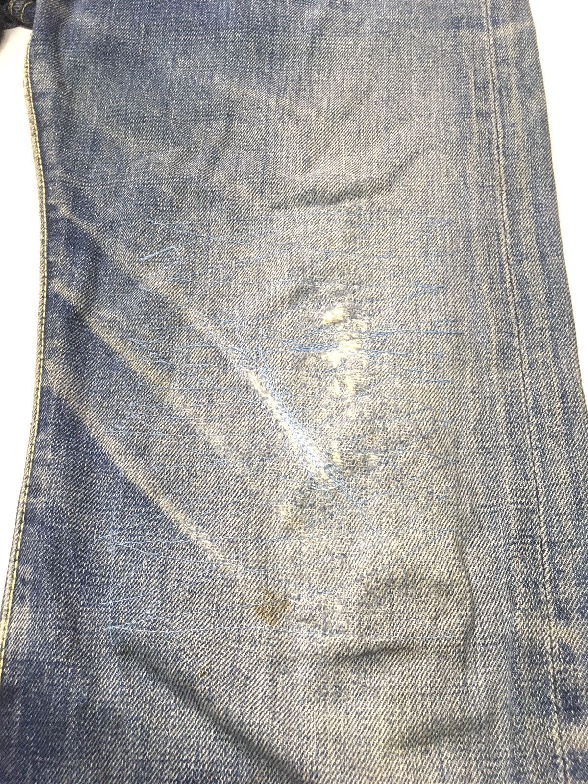 Vintage Vintage 80s big stone distressed selvage jeans japan Size US 29 - 9 Thumbnail
