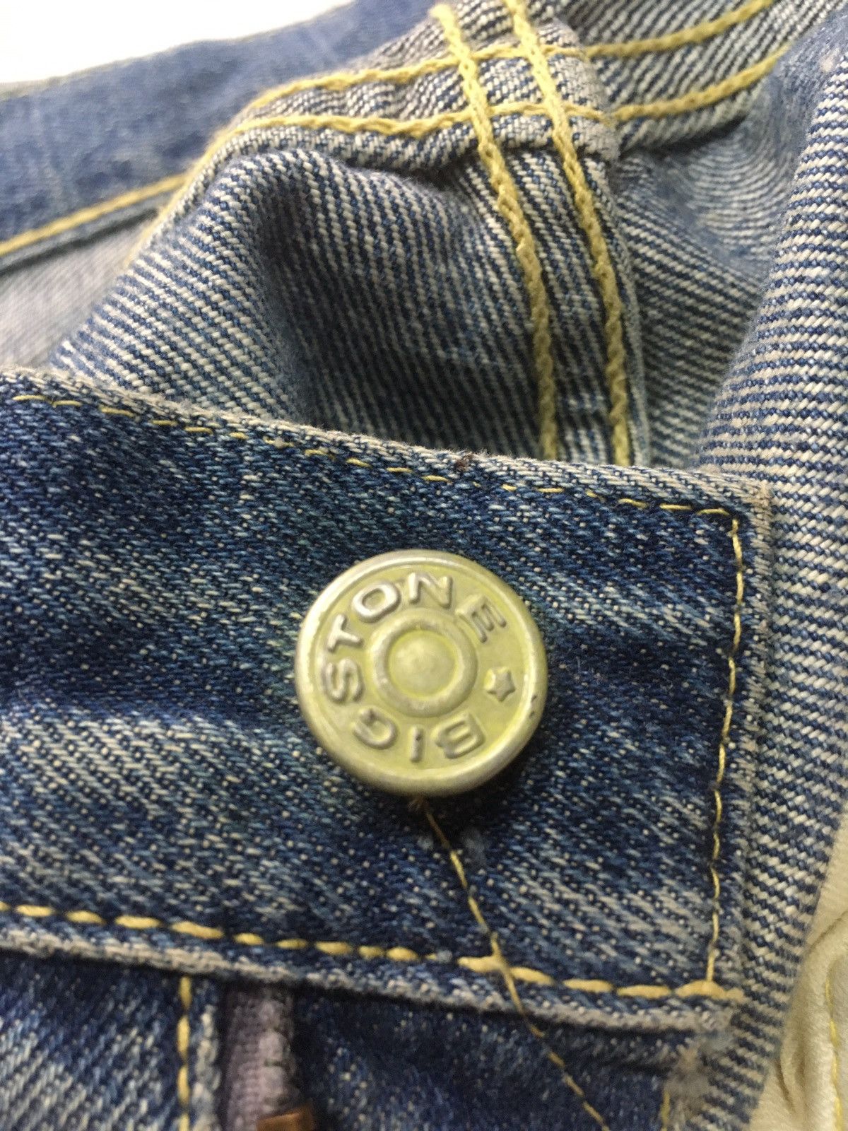 Vintage Vintage 80s big stone distressed selvage jeans japan Size US 29 - 15 Thumbnail