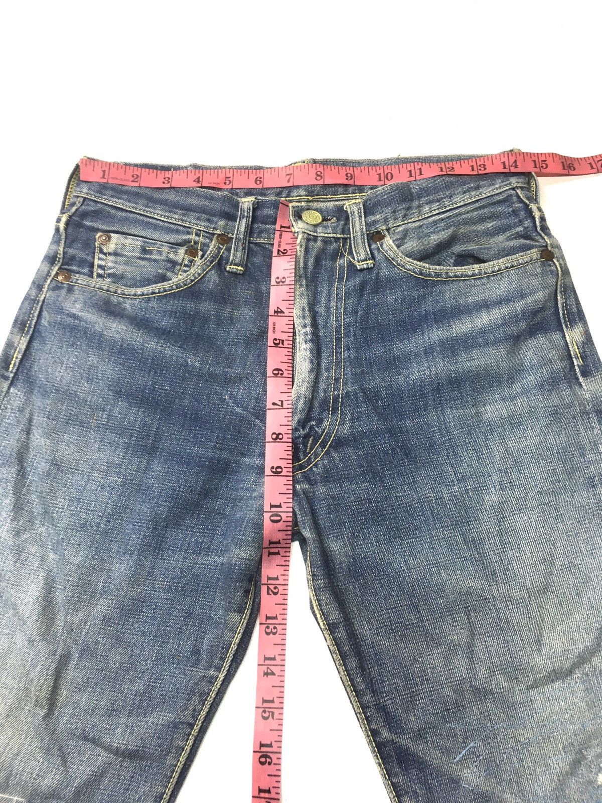 Vintage Vintage 80s big stone distressed selvage jeans japan Size US 29 - 3 Thumbnail