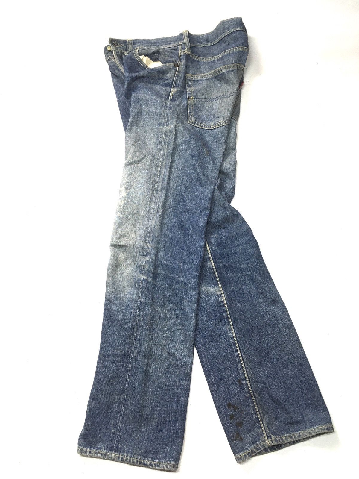 Vintage Vintage 80s big stone distressed selvage jeans japan Size US 29 - 6 Thumbnail
