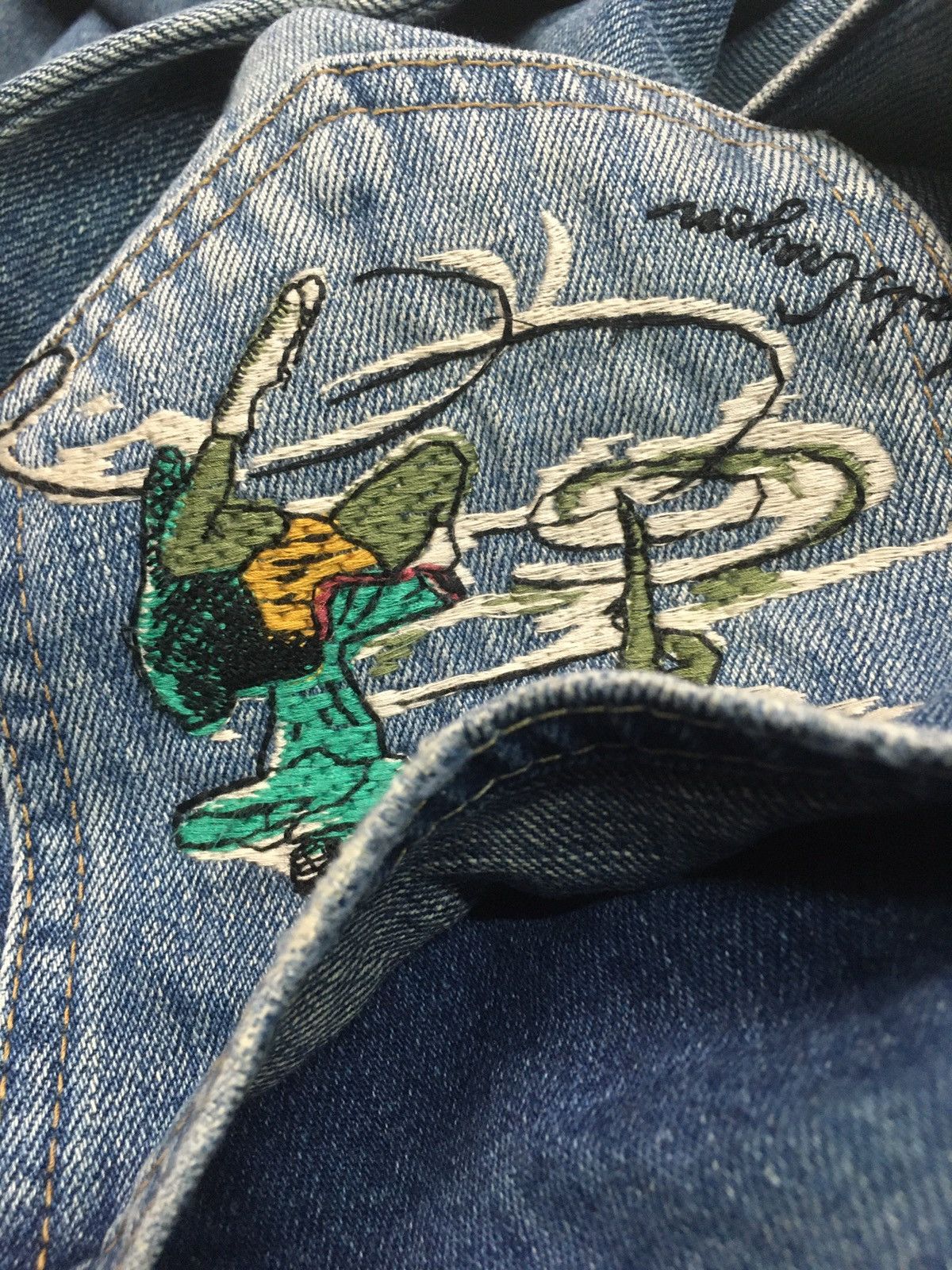 Japanese Brand × Vintage Vintage Lois crayon embroidery distressed denim japan Size US 31 - 18 Thumbnail
