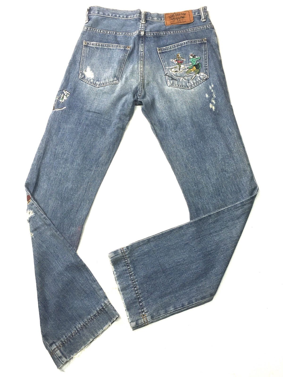 Japanese Brand × Vintage Vintage Lois crayon embroidery distressed denim japan Size US 31 - 7 Thumbnail