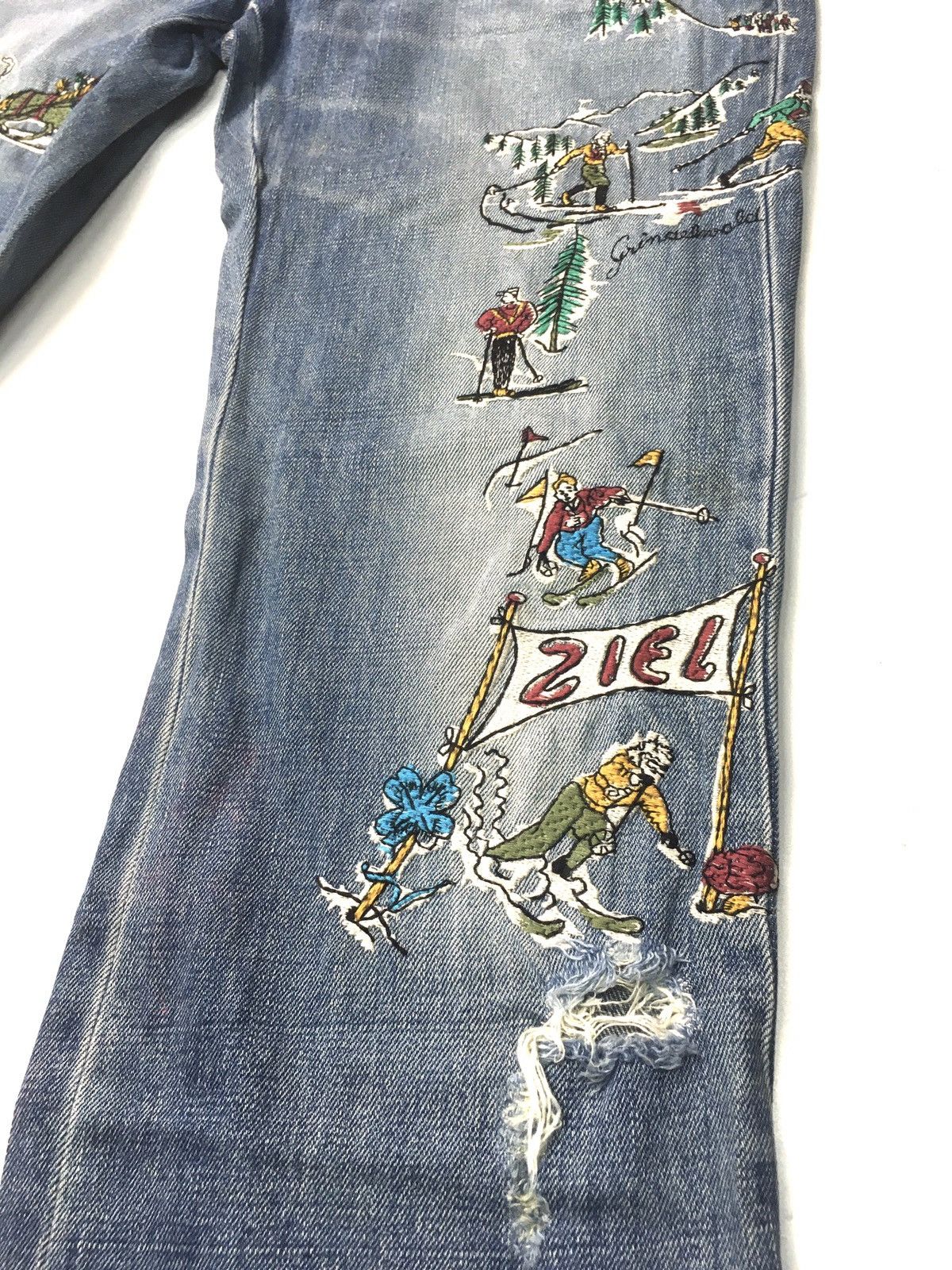 Japanese Brand × Vintage Vintage Lois crayon embroidery distressed denim japan Size US 31 - 13 Thumbnail