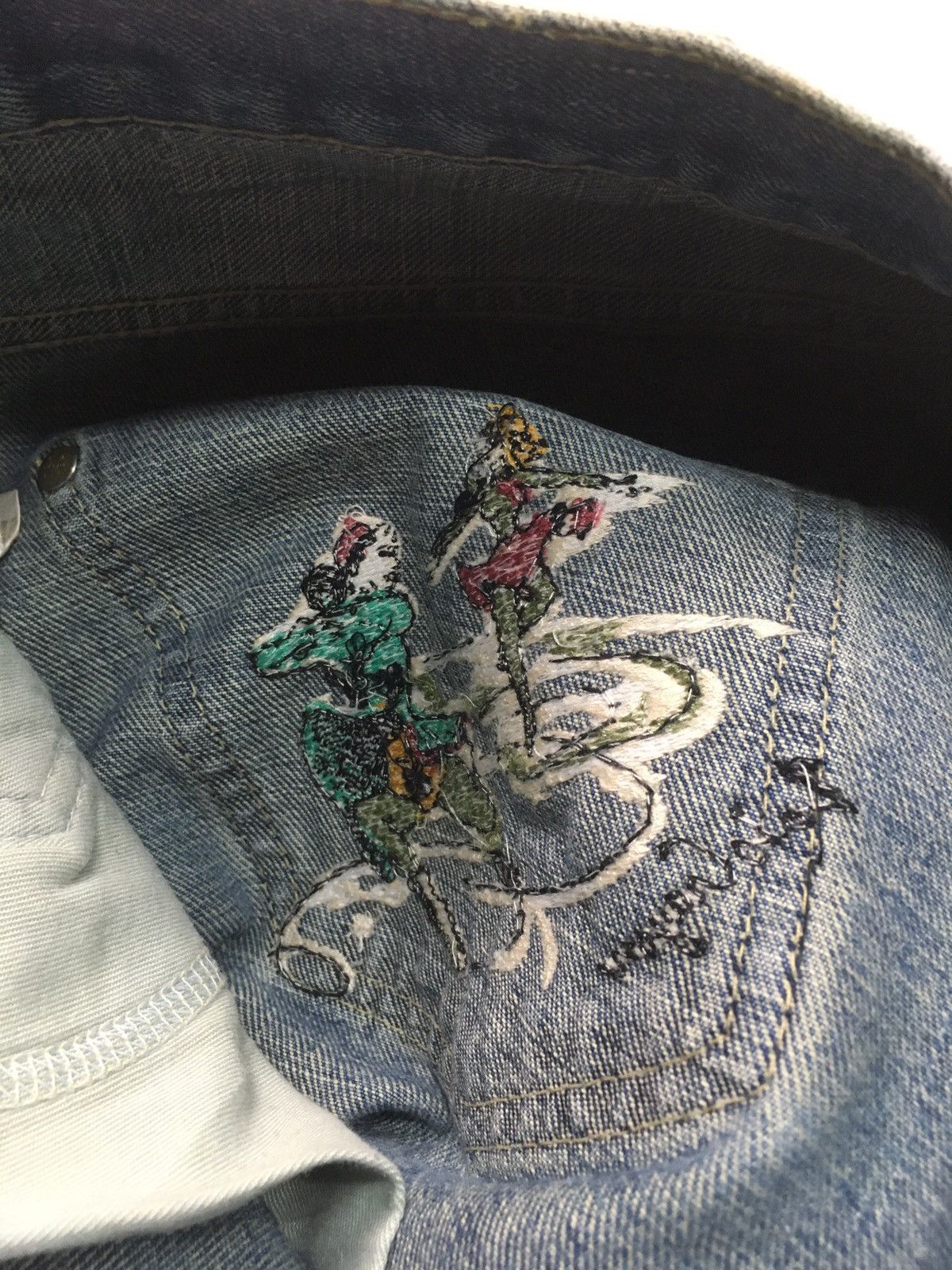 Japanese Brand × Vintage Vintage Lois crayon embroidery distressed denim japan Size US 31 - 17 Thumbnail