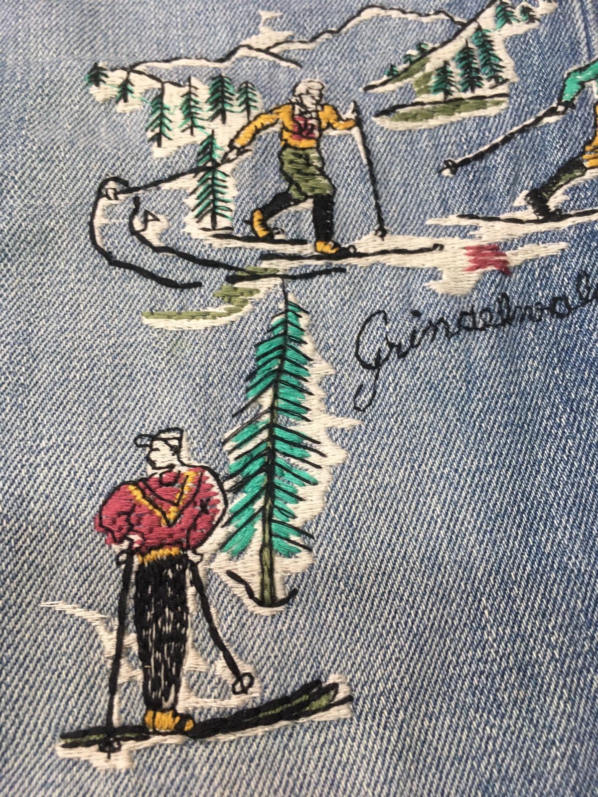 Japanese Brand × Vintage Vintage Lois crayon embroidery distressed denim japan Size US 31 - 14 Thumbnail