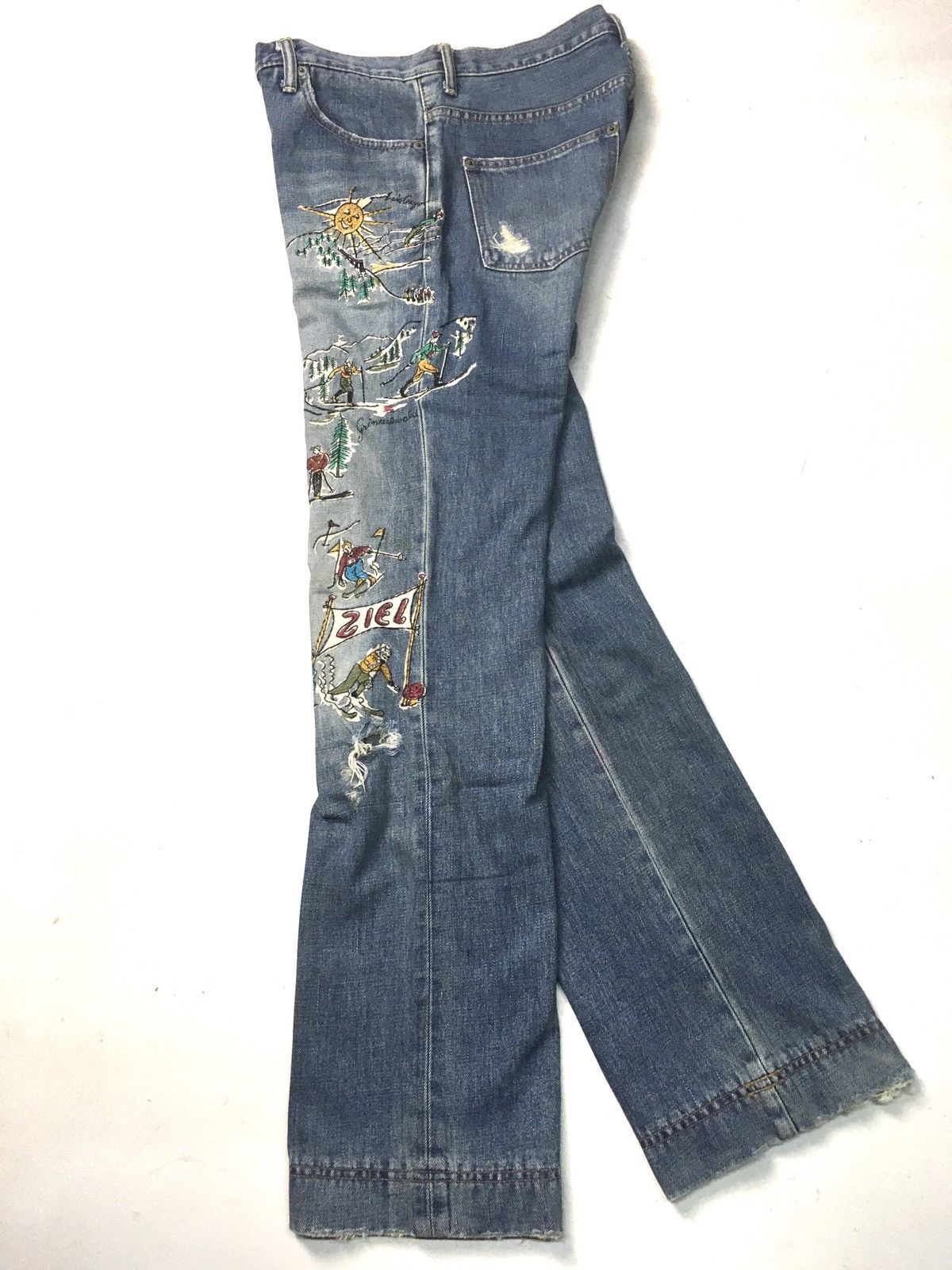 Japanese Brand × Vintage Vintage Lois crayon embroidery distressed denim japan Size US 31 - 6 Thumbnail