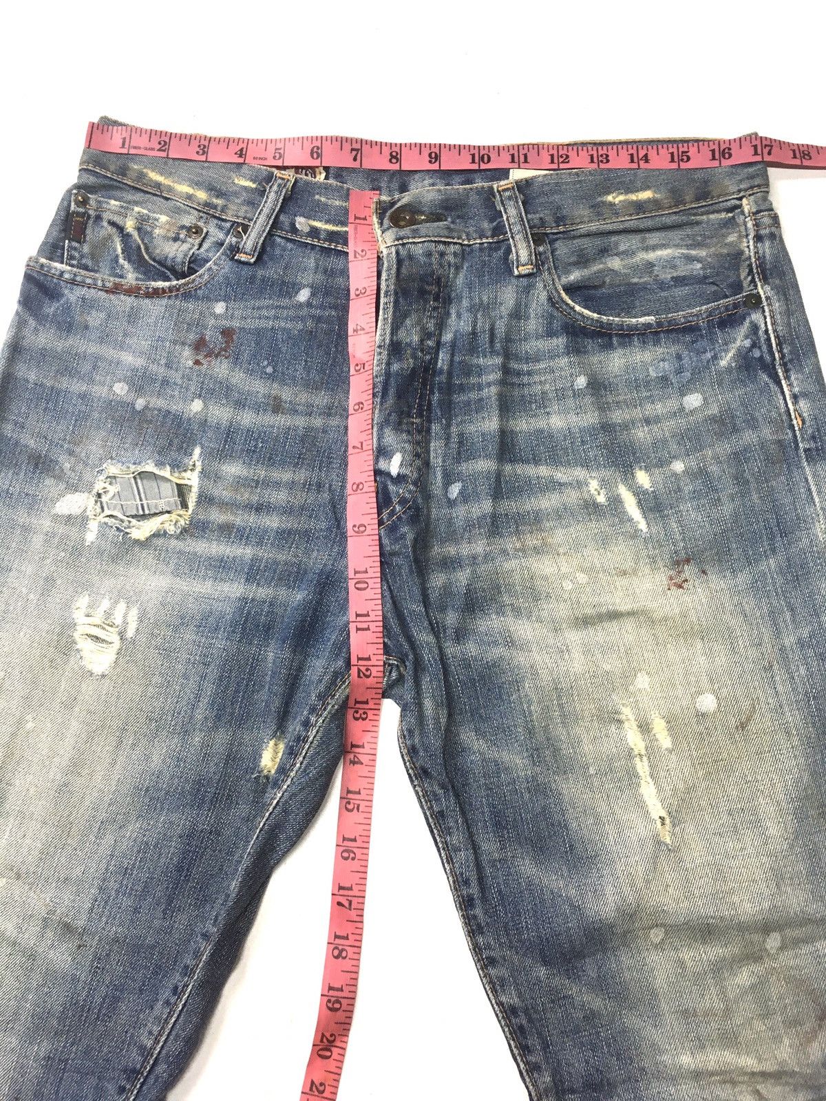 Abercrombie & Fitch × Vintage Abercrombie thrashed crazy distressed denim Size US 34 / EU 50 - 3 Thumbnail