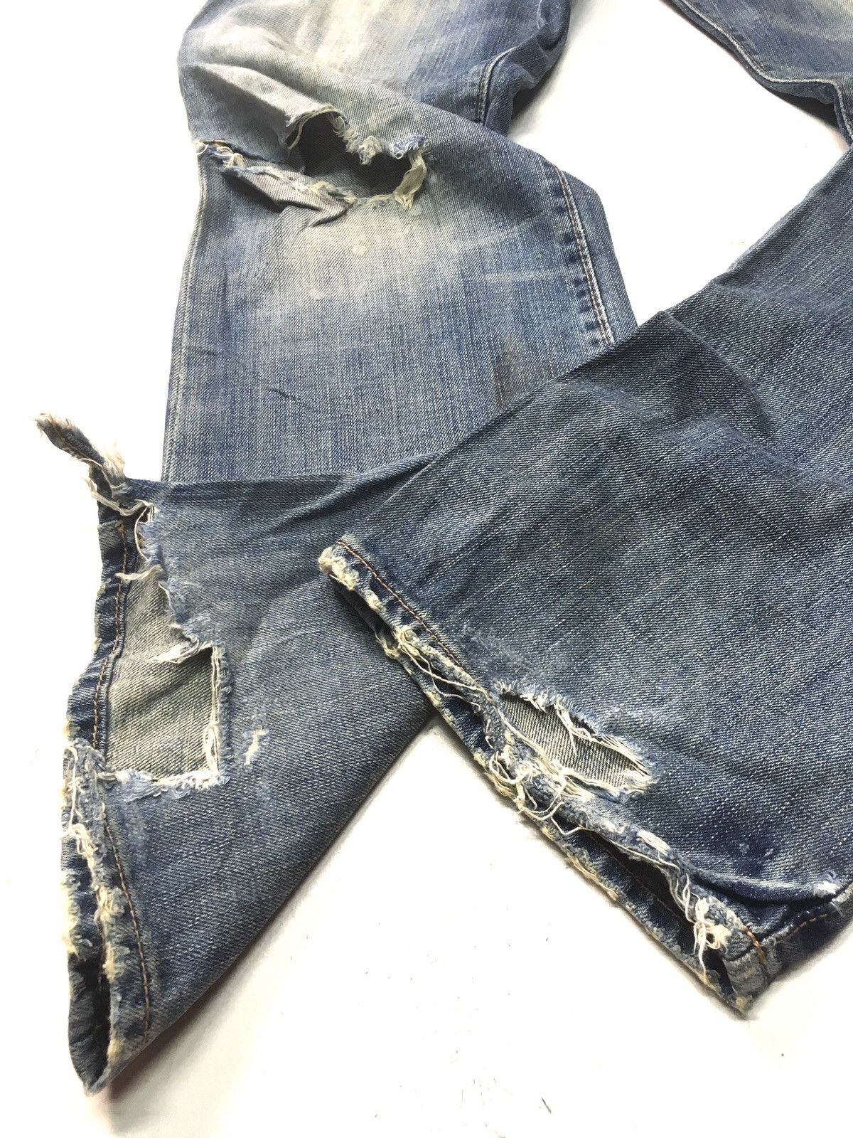Abercrombie & Fitch × Vintage Abercrombie thrashed crazy distressed denim Size US 34 / EU 50 - 12 Thumbnail