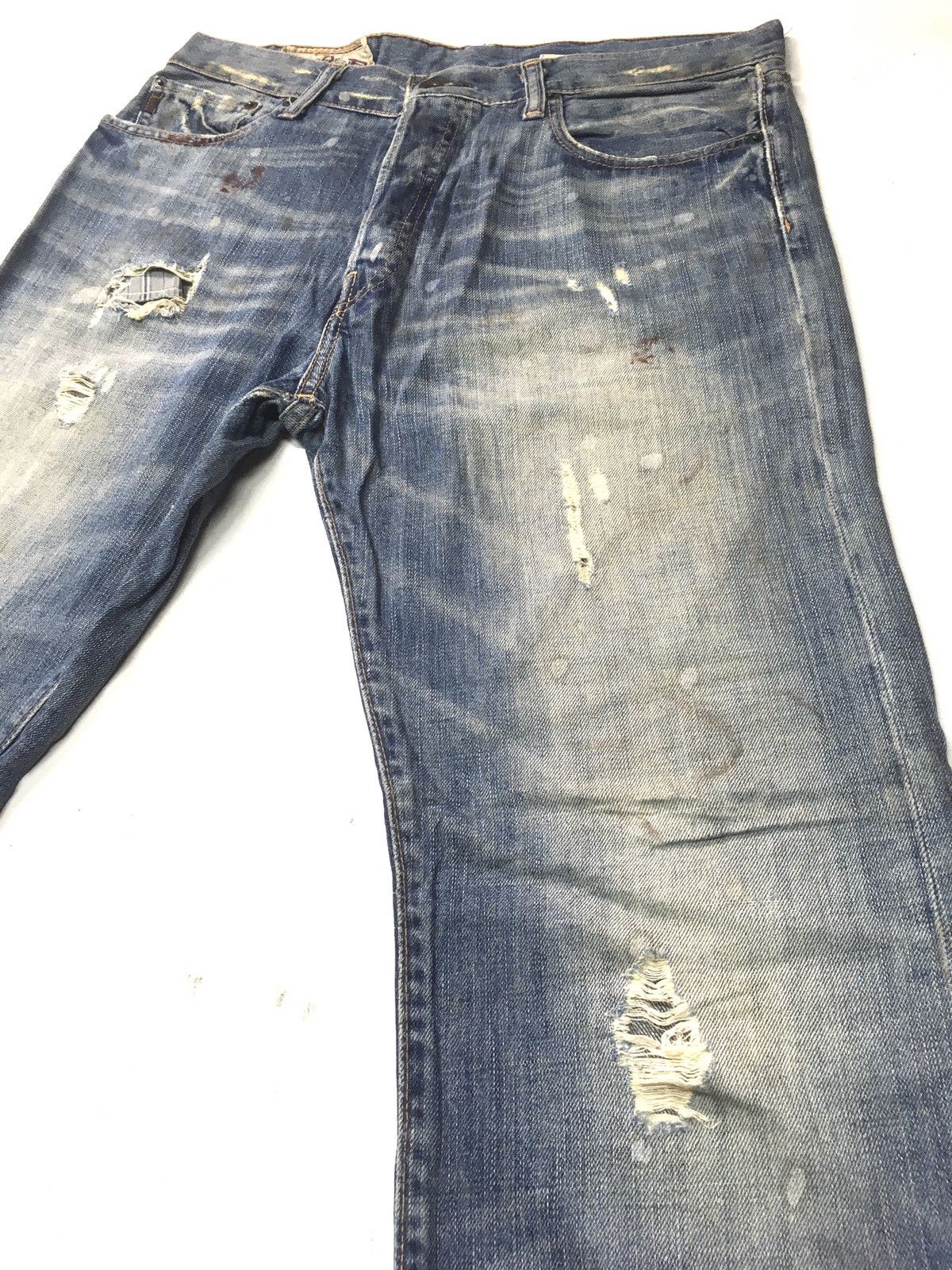 Abercrombie & Fitch × Vintage Abercrombie thrashed crazy distressed denim Size US 34 / EU 50 - 10 Thumbnail
