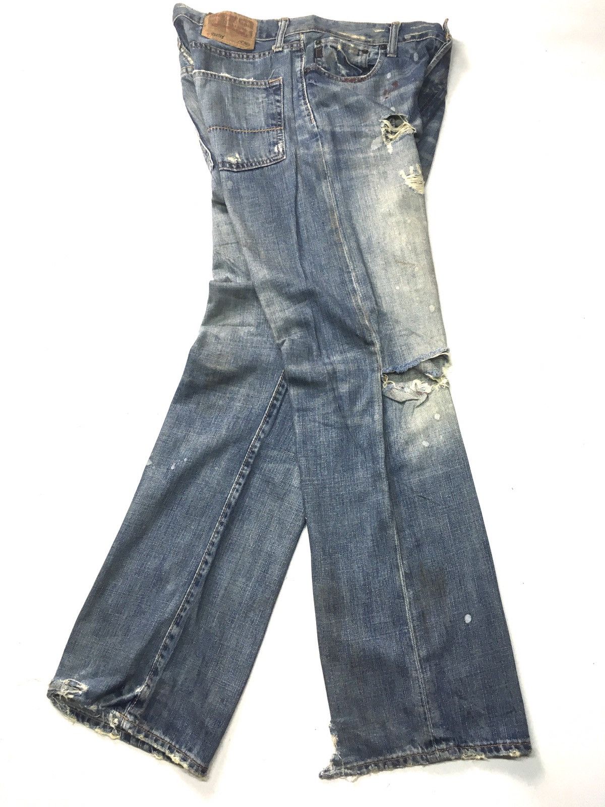 Abercrombie & Fitch × Vintage Abercrombie thrashed crazy distressed denim Size US 34 / EU 50 - 6 Thumbnail