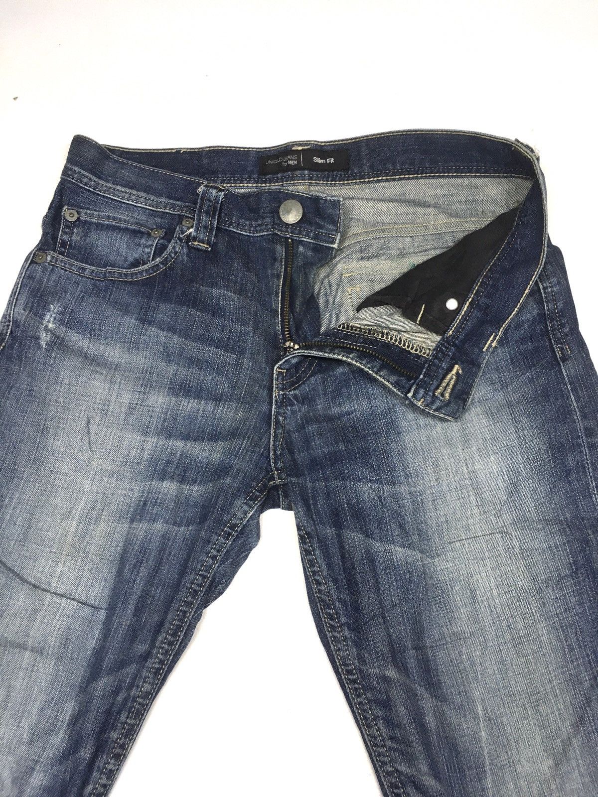 Japanese Brand × Uniqlo Vintage uniqlo slim fit distressed denim Size US 30 / EU 46 - 5 Thumbnail