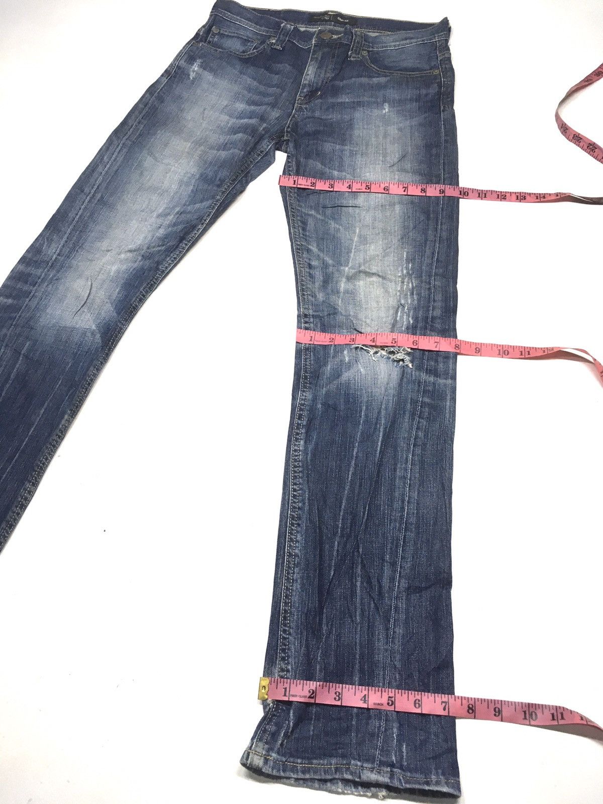 Japanese Brand × Uniqlo Vintage uniqlo slim fit distressed denim Size US 30 / EU 46 - 4 Thumbnail