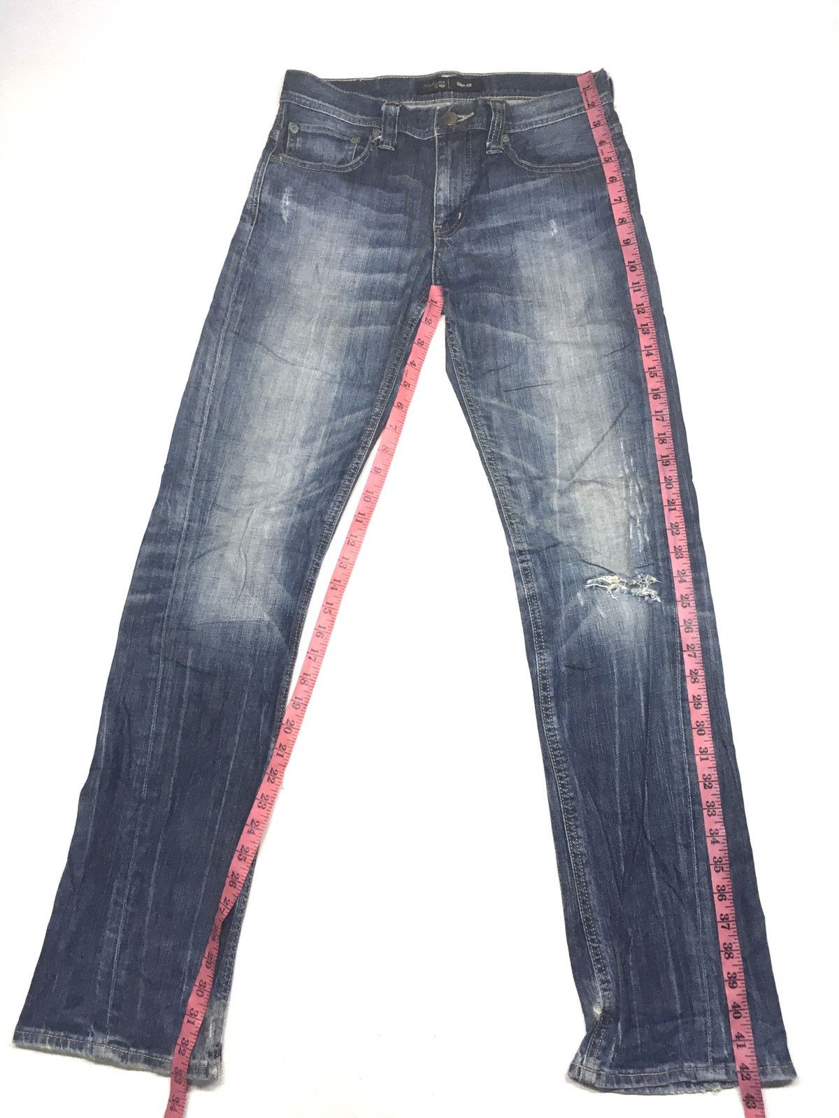 Japanese Brand × Uniqlo Vintage uniqlo slim fit distressed denim Size US 30 / EU 46 - 2 Thumbnail