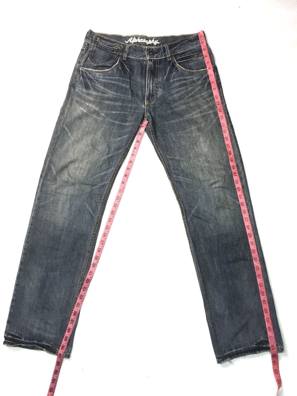 Japanese Brand × Vintage Vintage alphasophy distressed denim japan Size US 33 - 2 Thumbnail