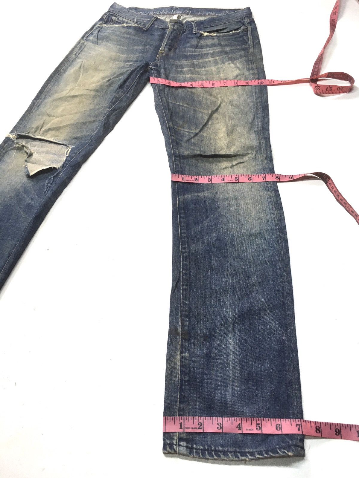 Earnest Sewn Vintage earnest sewn distressed denim usa Size US 31 - 4 Thumbnail