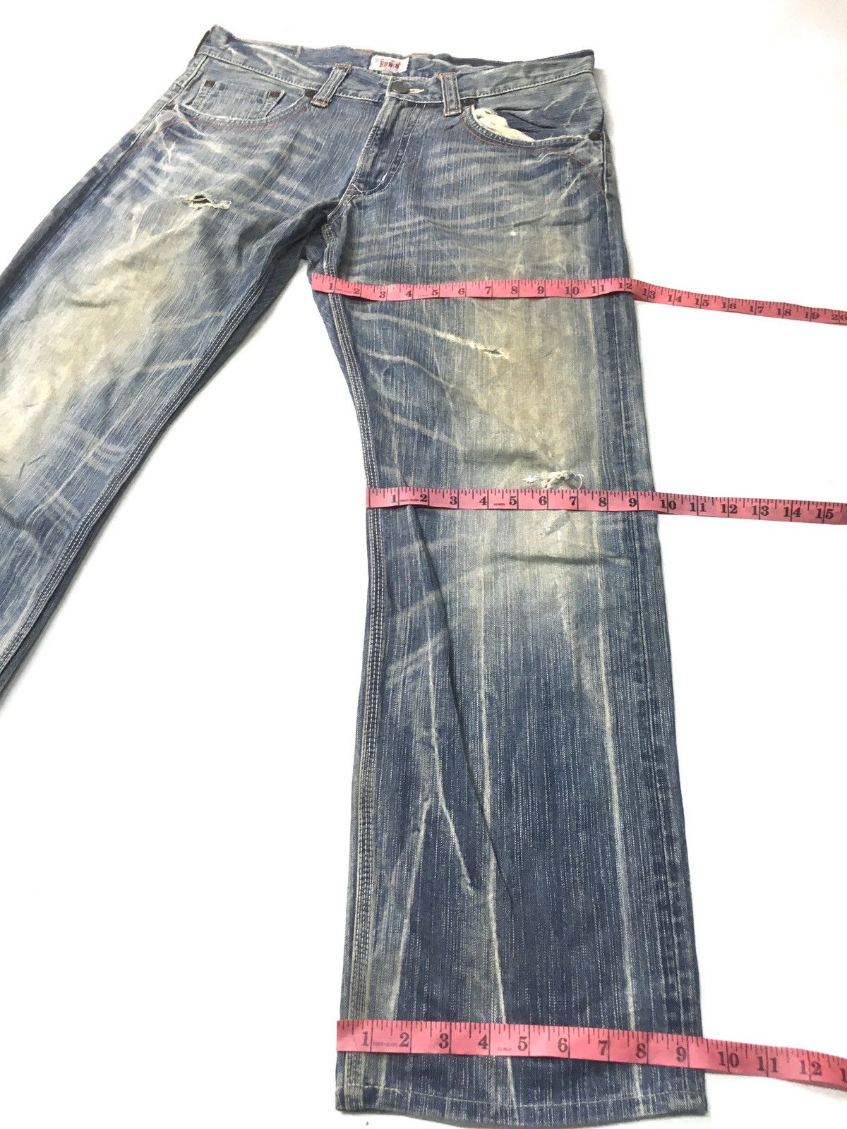 Edwin × Vintage Vintage Edwin xu distressed denim japan Size US 35 - 4 Thumbnail