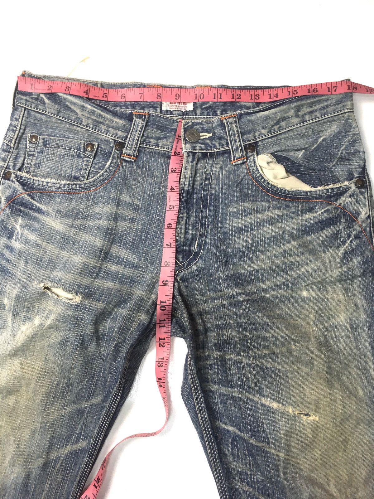 Edwin × Vintage Vintage Edwin xu distressed denim japan Size US 35 - 3 Thumbnail