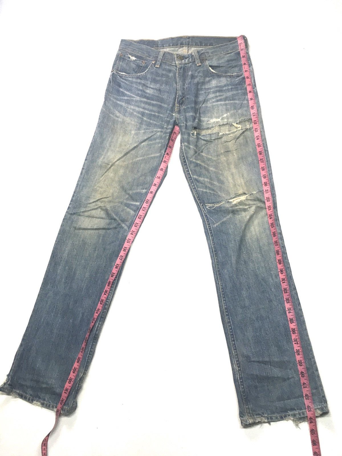 Levi's × Vintage Vintage Levi’s lot 502 blue wash distressed denim Size US 32 / EU 48 - 2 Thumbnail