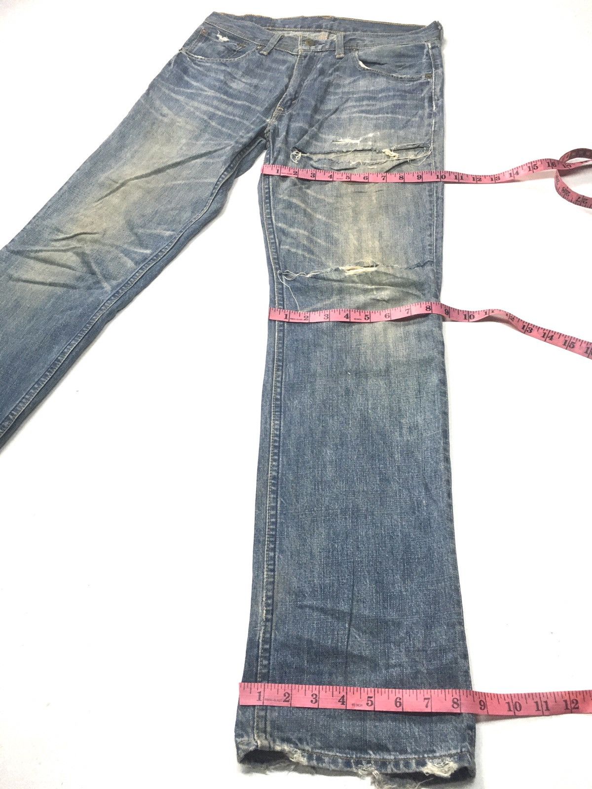 Levi's × Vintage Vintage Levi’s lot 502 blue wash distressed denim Size US 32 / EU 48 - 4 Thumbnail