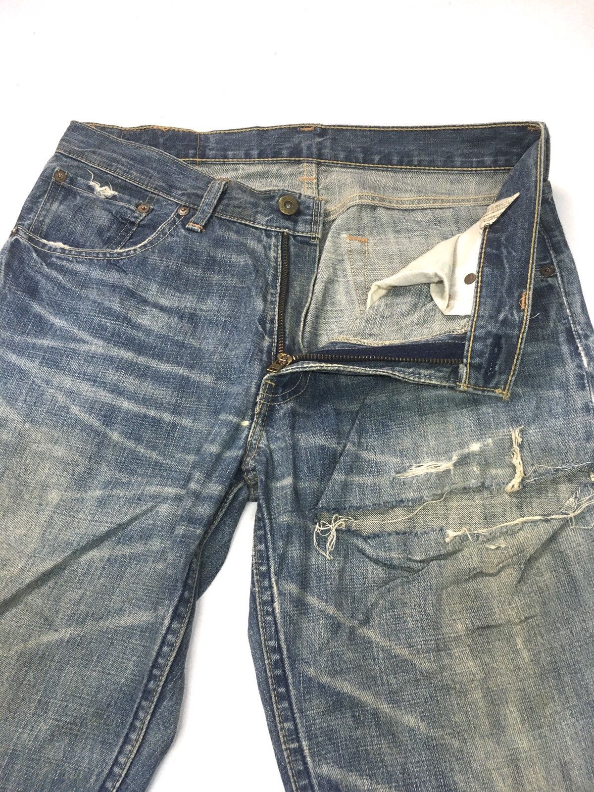 Levi's × Vintage Vintage Levi’s lot 502 blue wash distressed denim Size US 32 / EU 48 - 5 Thumbnail